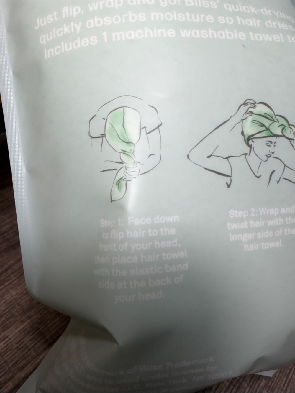 🍄5 for $35🍄 Bliss Mint Green Microfiber Hair Towel Wrap - Picture 4 of 7